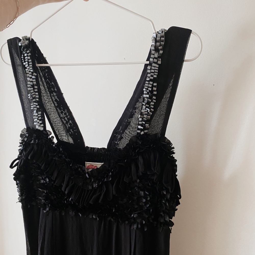 YOANA BARASCHI Vintage Designer Black Dress